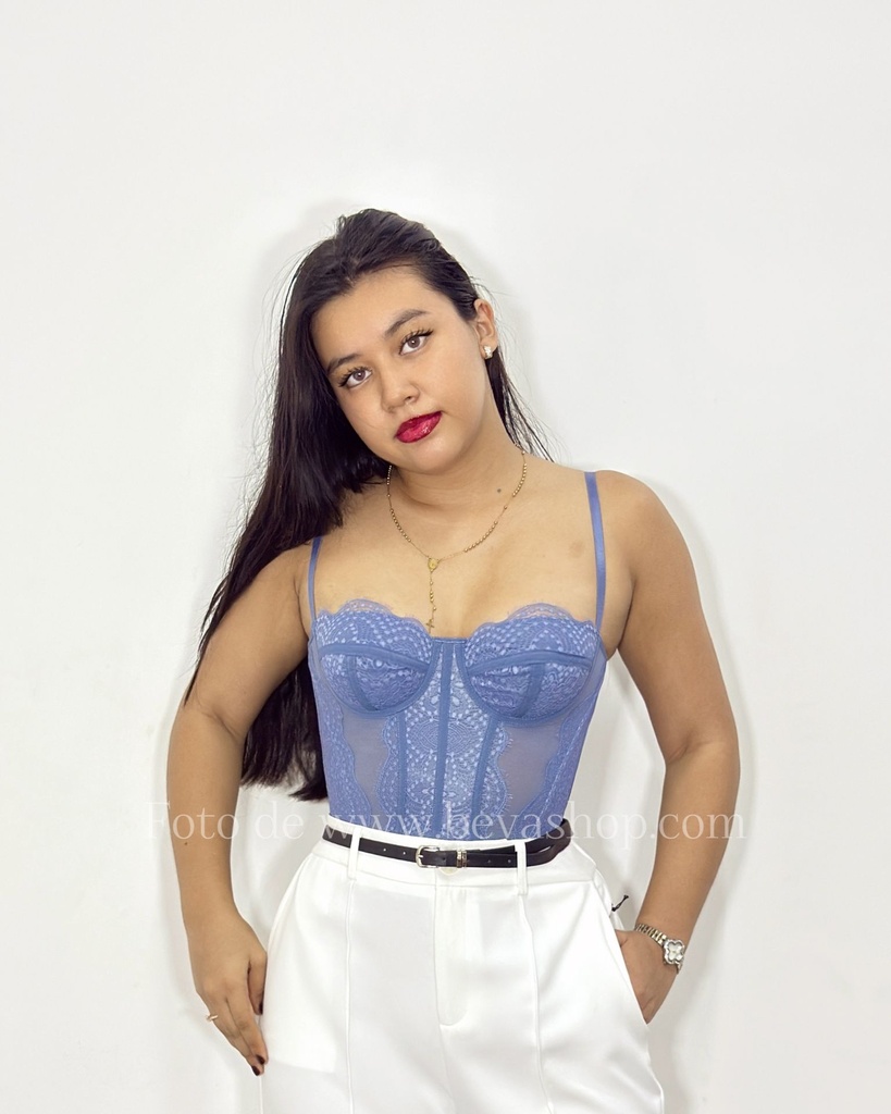 Corset Lineth celeste
