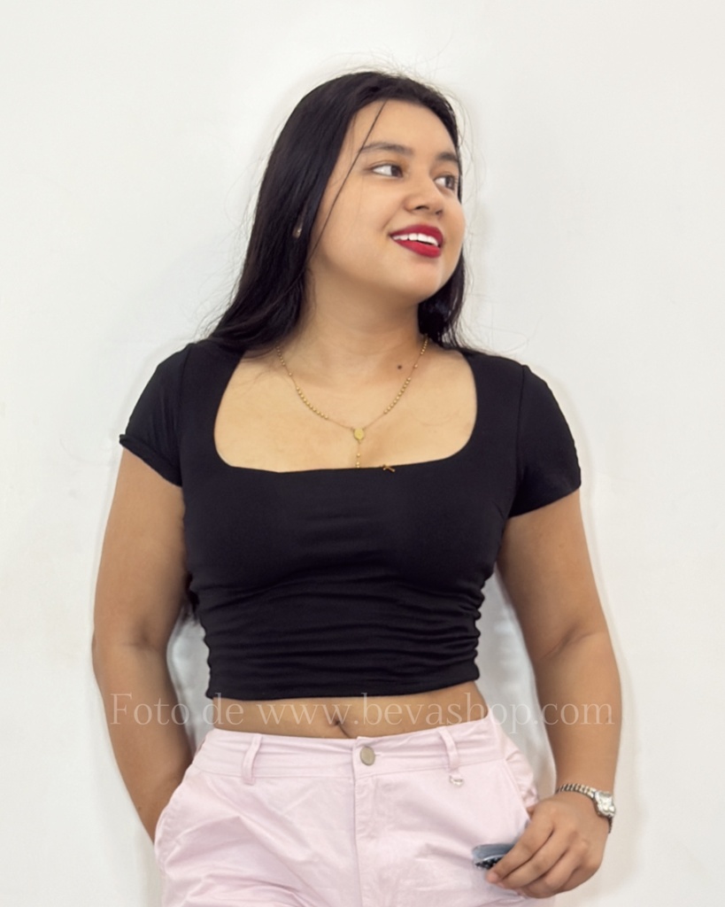 Crop top Zoé negro