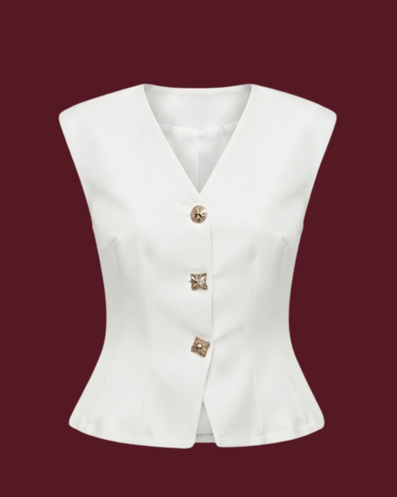 Chaleco Danna Blanco