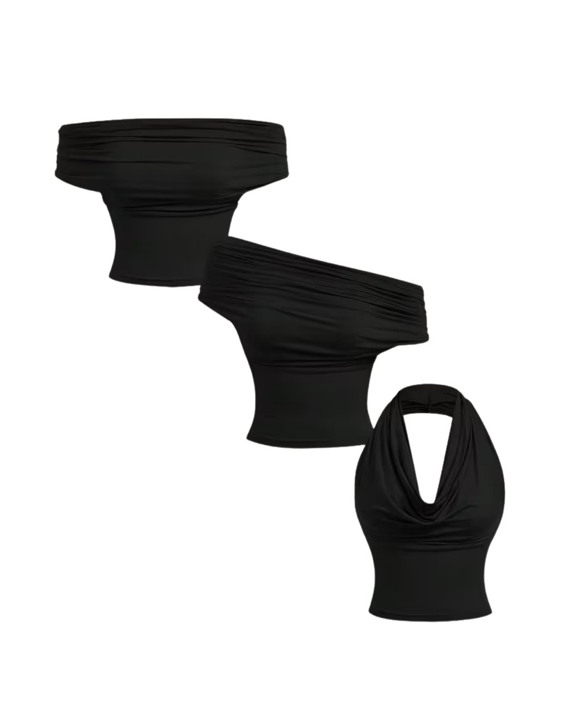 Top Chloe negro convertible