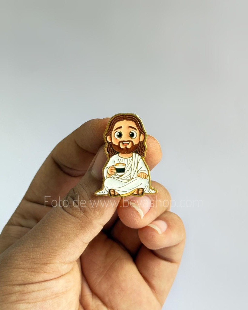 Broche Jesús con Café