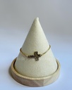 Pulsera Cruz ajustable circones dorada
