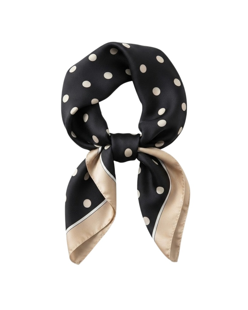 [4163] Bandana Satinada Lunares Retro