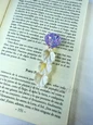 [1065] Broche de cabello de fila de conchas violeta