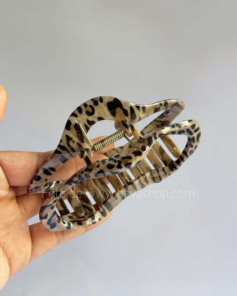 [4171 - Beige] Pinza leopardo ondulado