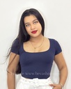 Crop top Zoé azul