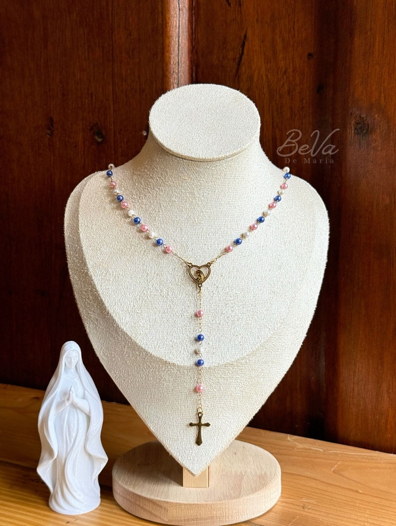 [4205] Rosario corazón con la virgen
