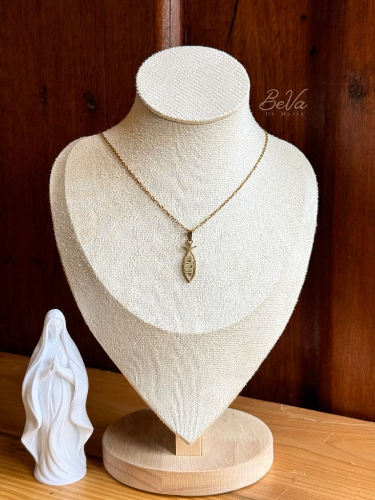 Cadena con Dije Pez de Jesús (Dorado)