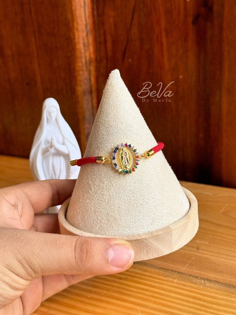 [4215] Pulsera Hilo Rojo Virgen de Guadalupe