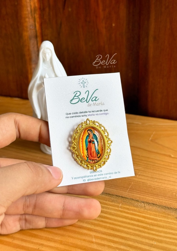 [4223] Broche Cameo Virgen de Guadalupe