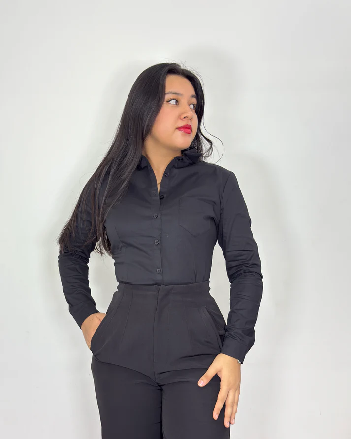 Camisa manga larga Hellen negra (S)