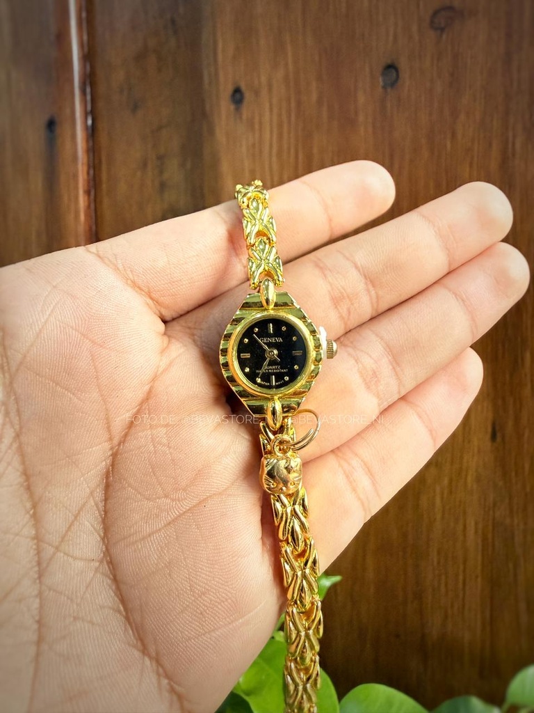 [2414] Reloj Zulema dorado/negro