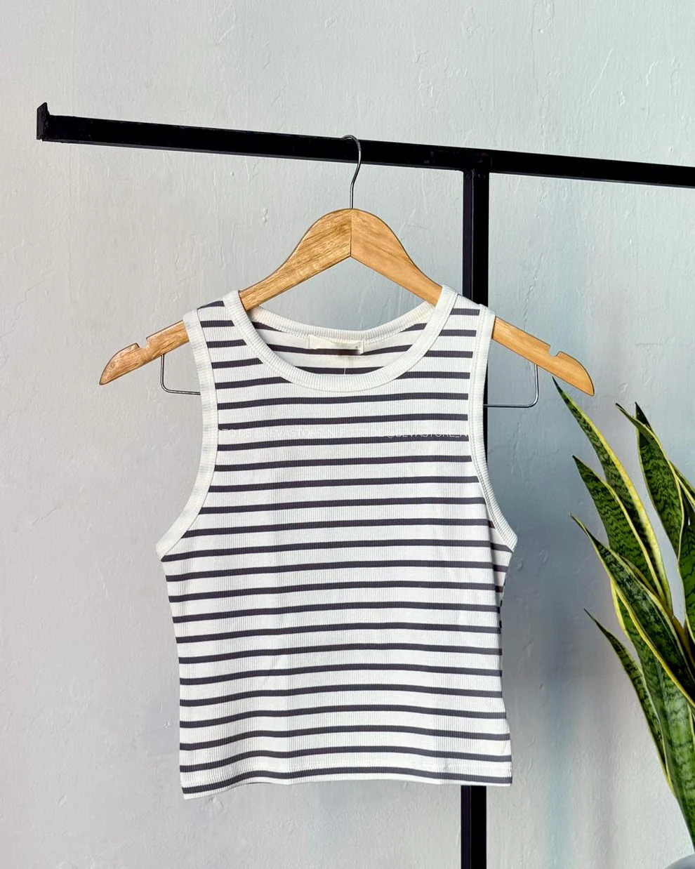 Top Regina rayas gris (S)