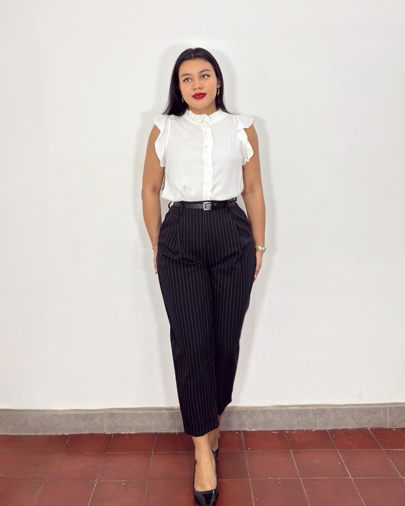 [2438] Blusa sin mangas Victoria blanco