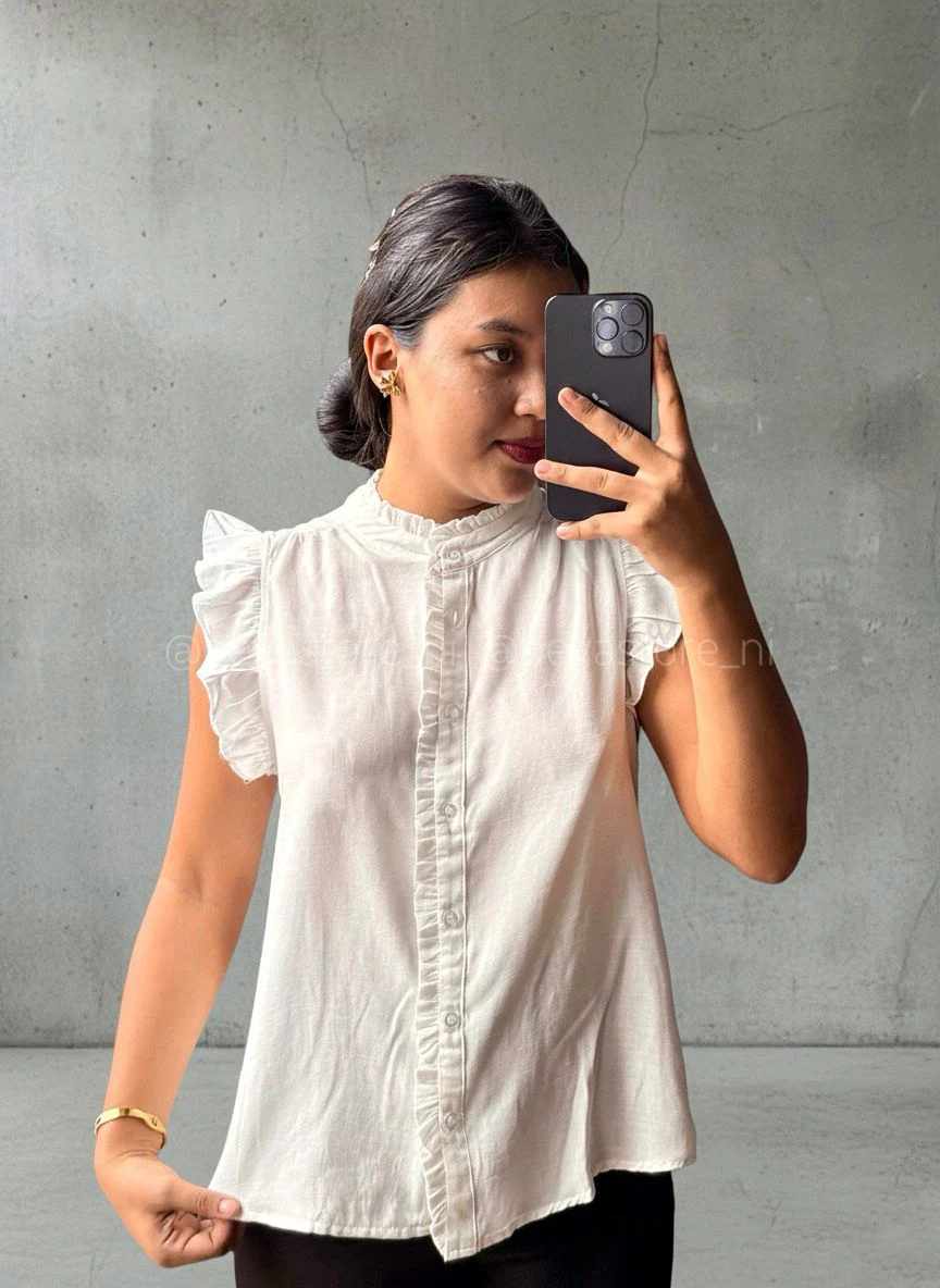 [2438] Blusa sin mangas Victoria blanco