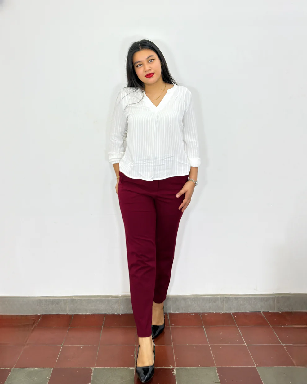 Blusa manga larga Edith blanca (S)