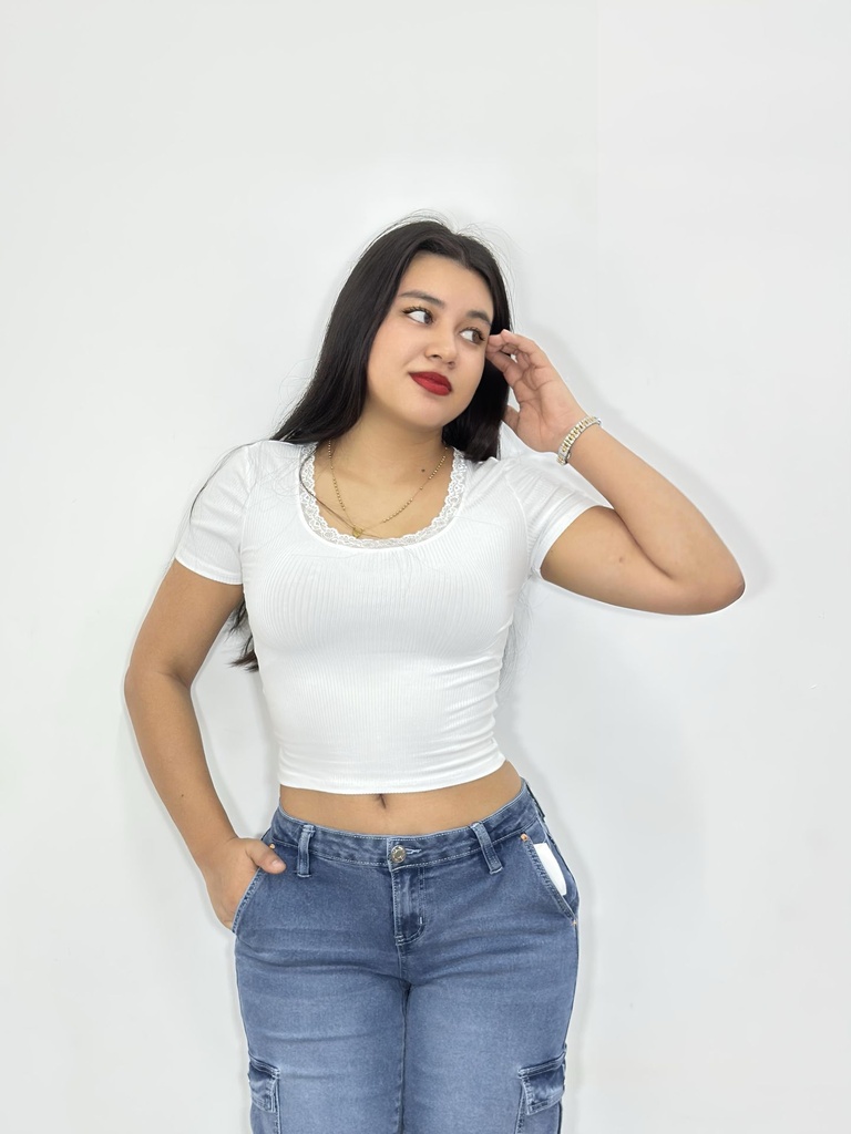 [2581] Top Alejandrina blanco