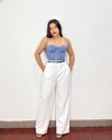 Pantalón Angie blanco con cinturón
