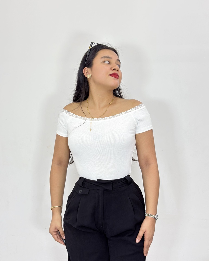 [3028] Top blanco Ariel