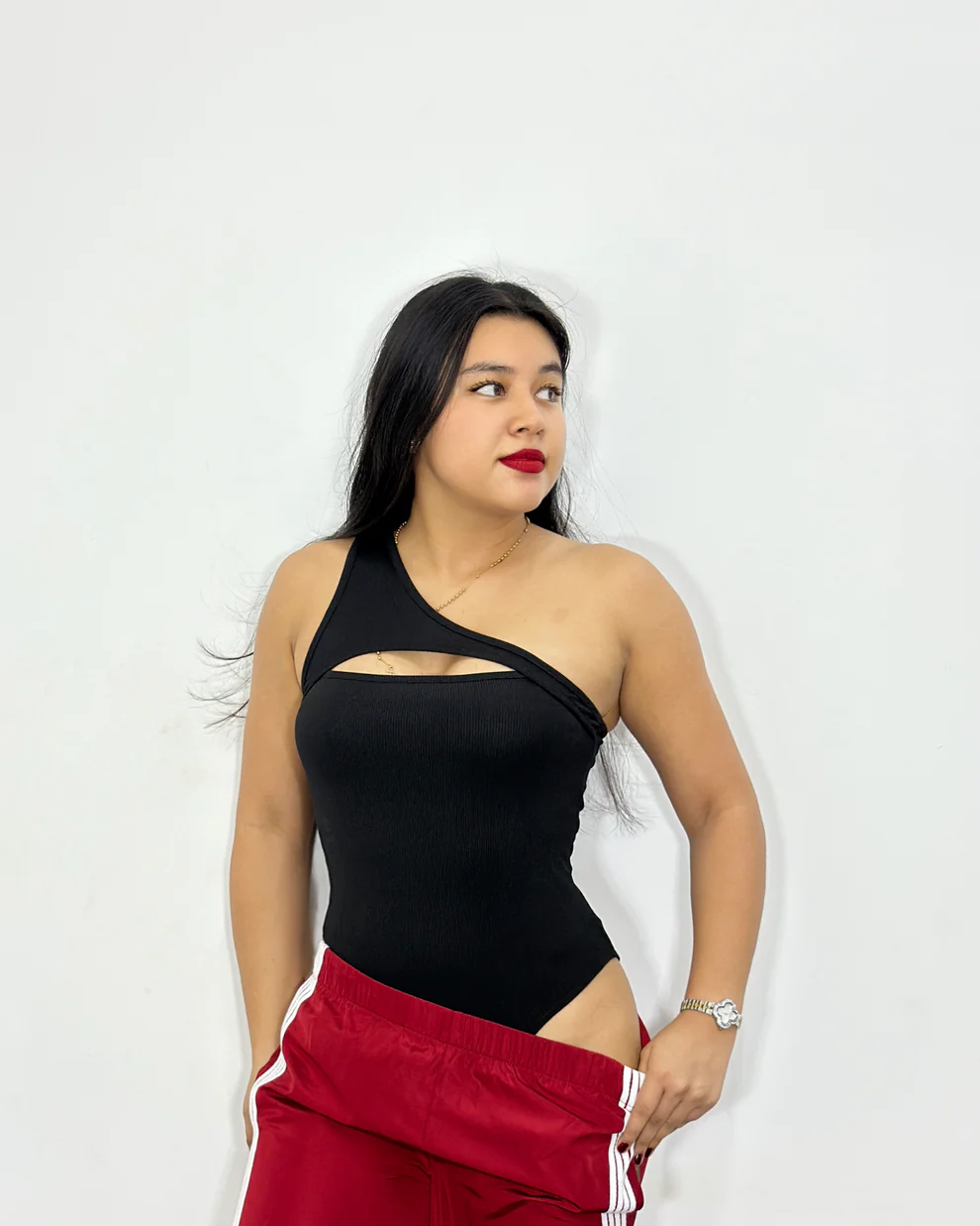 BodySuit asimétrico Griselda negro