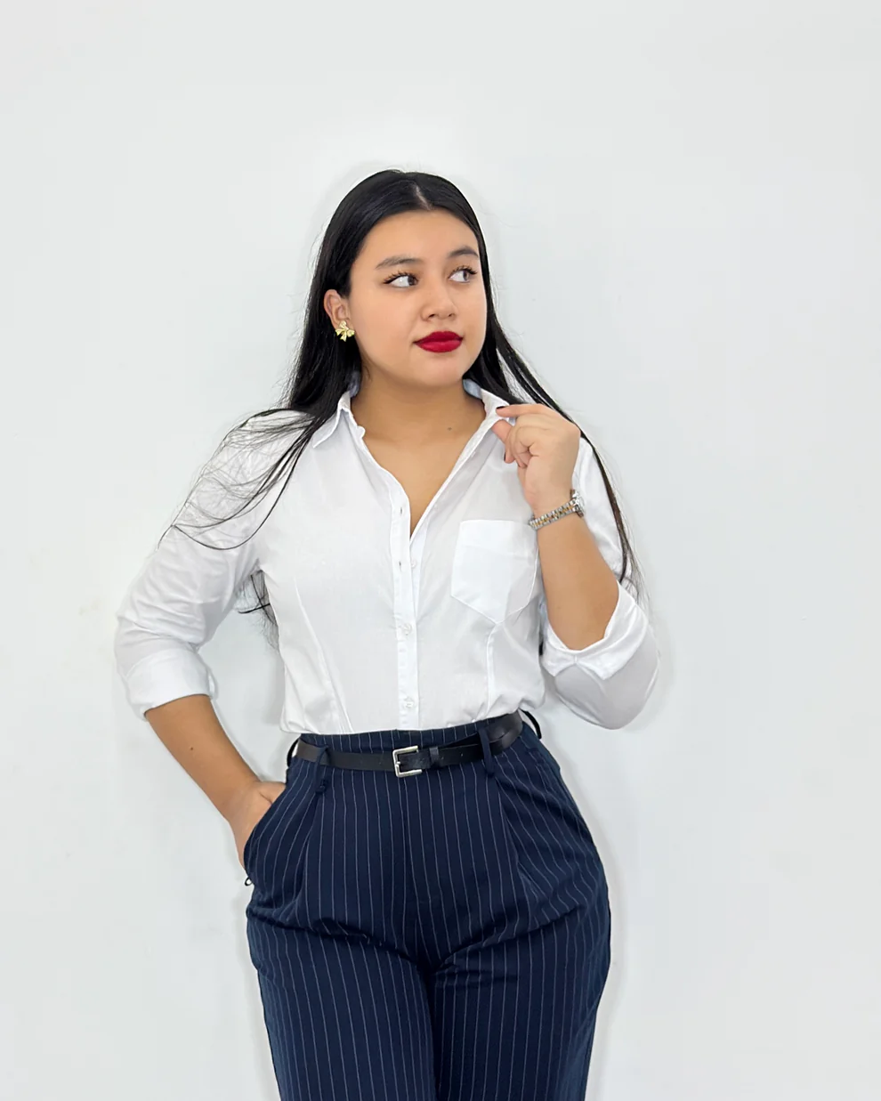 [2577] Camisa manga larga Hellen blanca