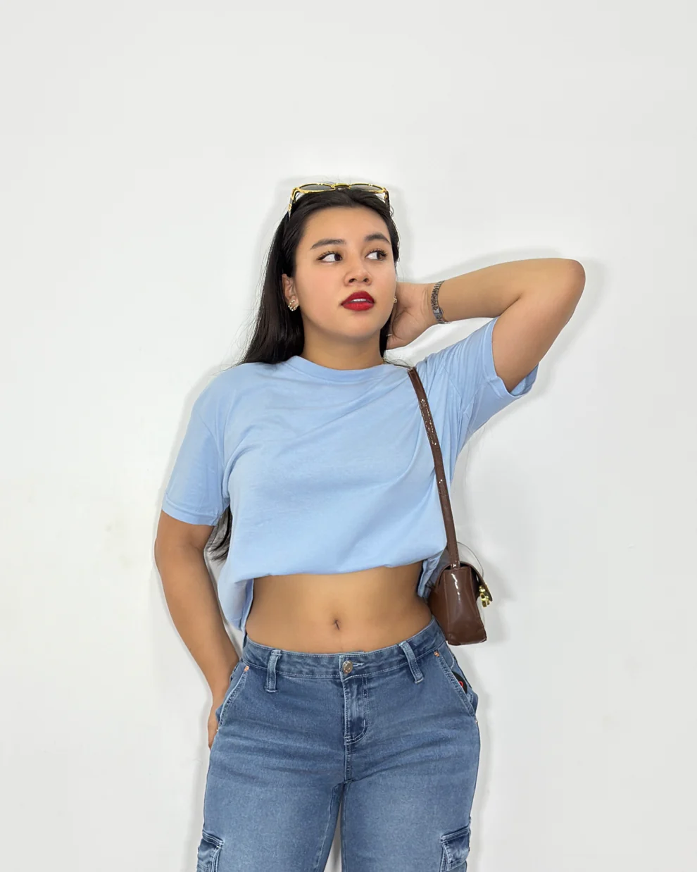 Camiseta Ariana celeste (M)
