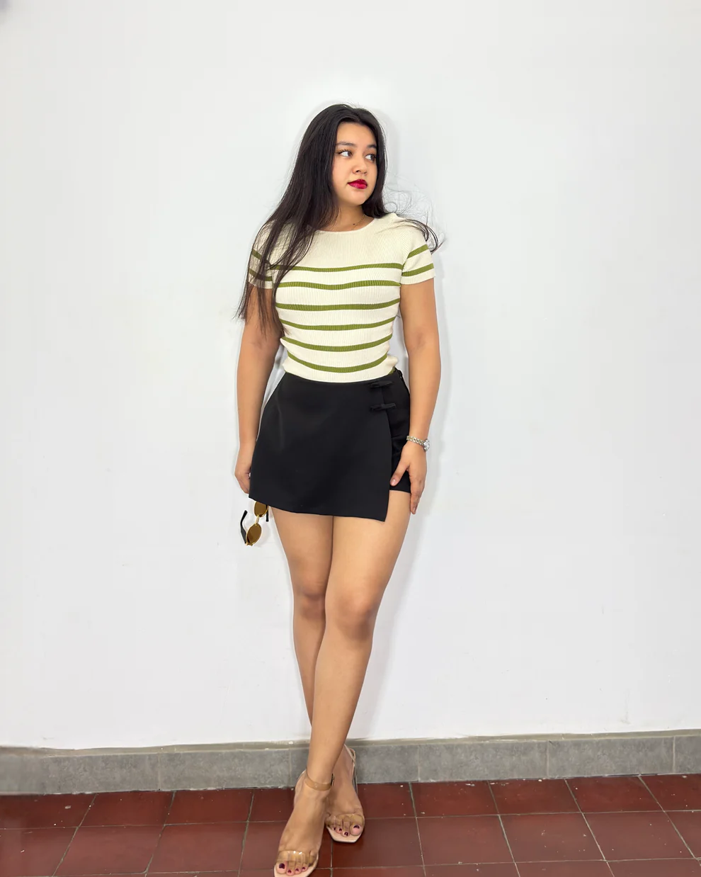 Falda short Alexa negra (M)