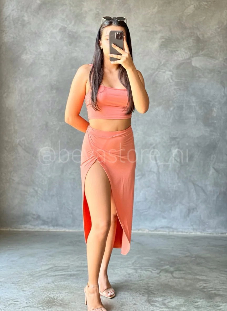 Conjunto Esther rosa naranja (S)