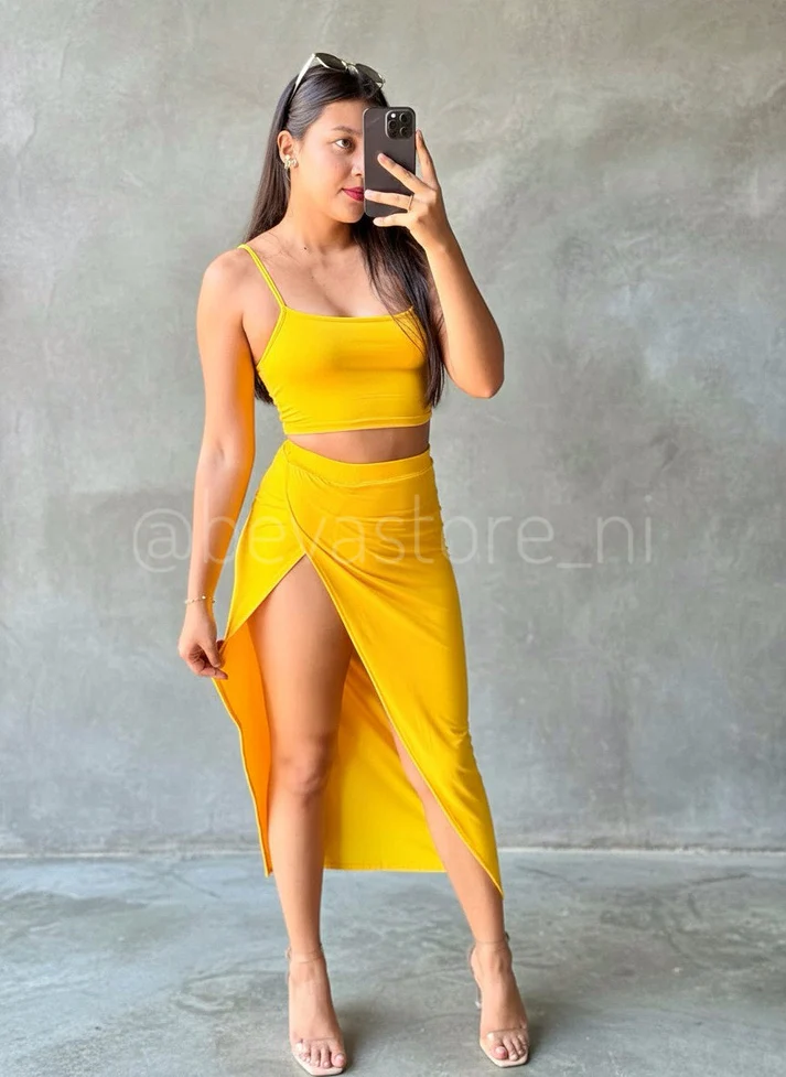 Conjunto Esther amarillo (S)
