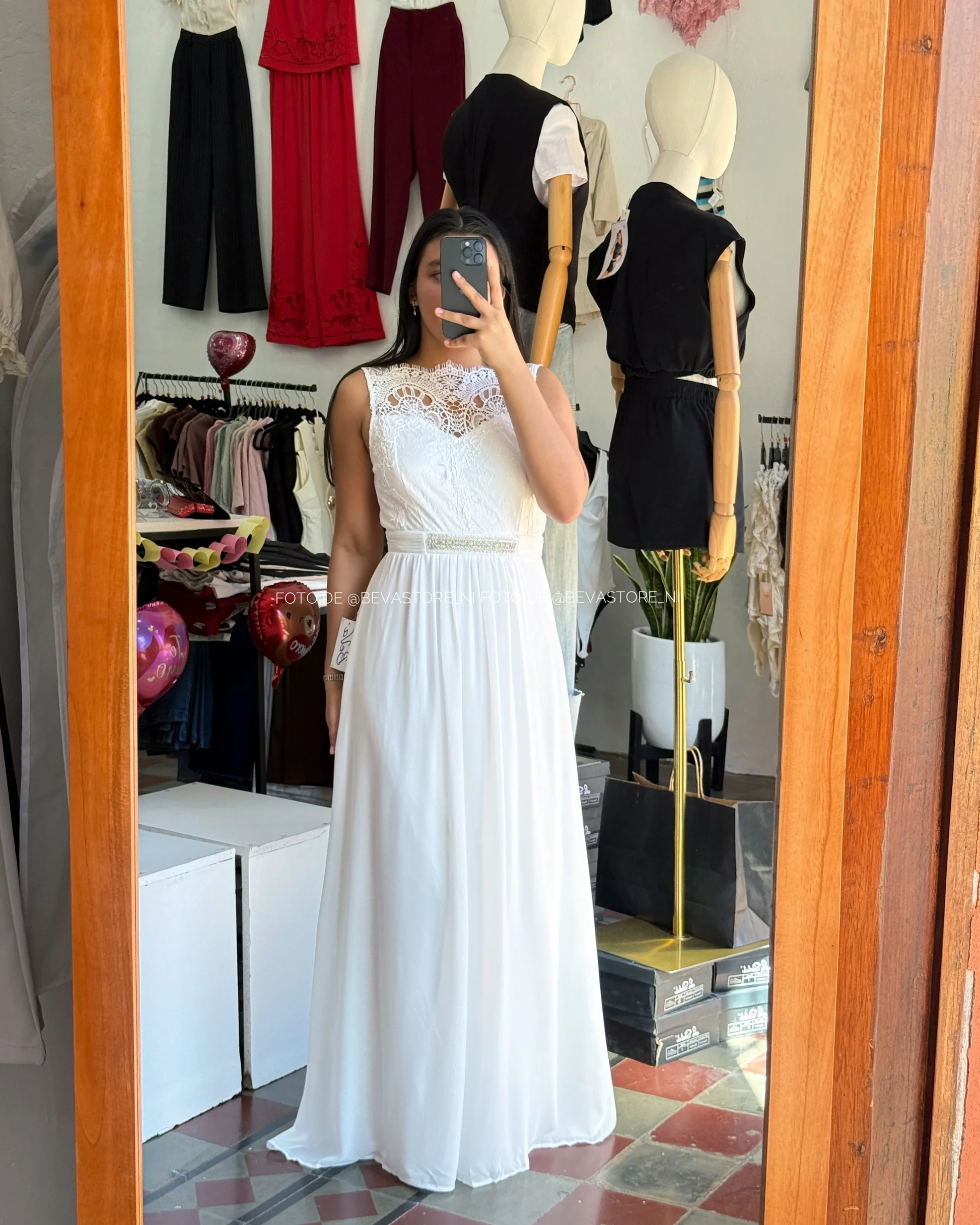 Vestido Anastacia blanco (S)