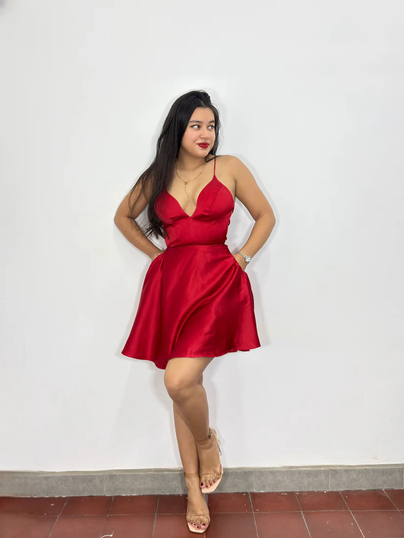 [2061] Vestido Catalina rojo