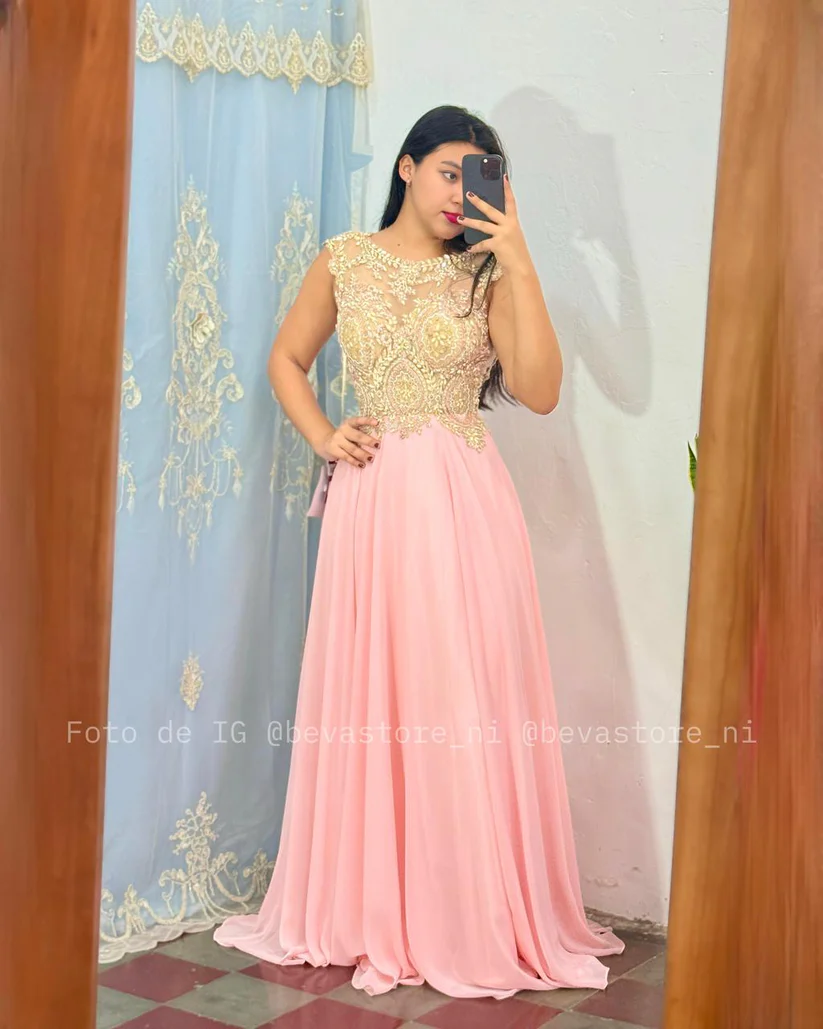 [2070] Vestido Lilian Blush Rosa