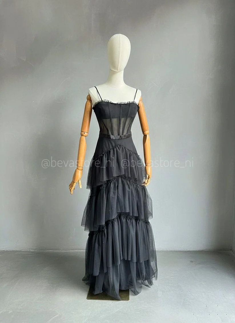 [2078] Vestido Charlotte negro