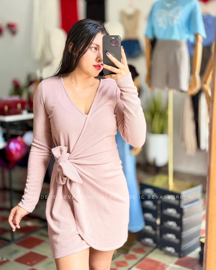 [2939] Vestido Abigail rosa