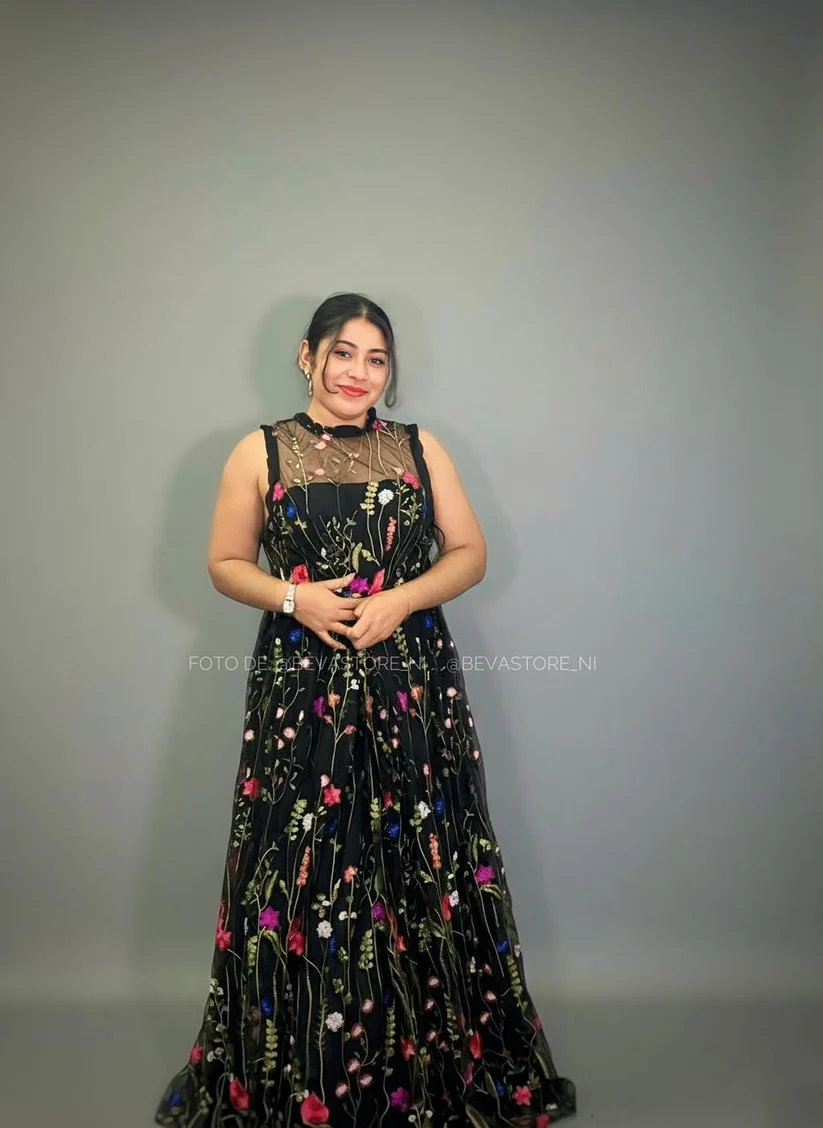 [2086] Vestido Isamar negro