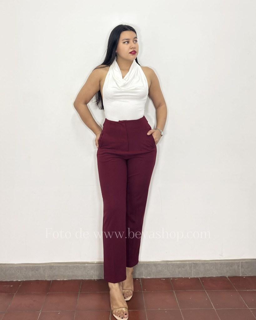 Pantalón Carol rojo vino