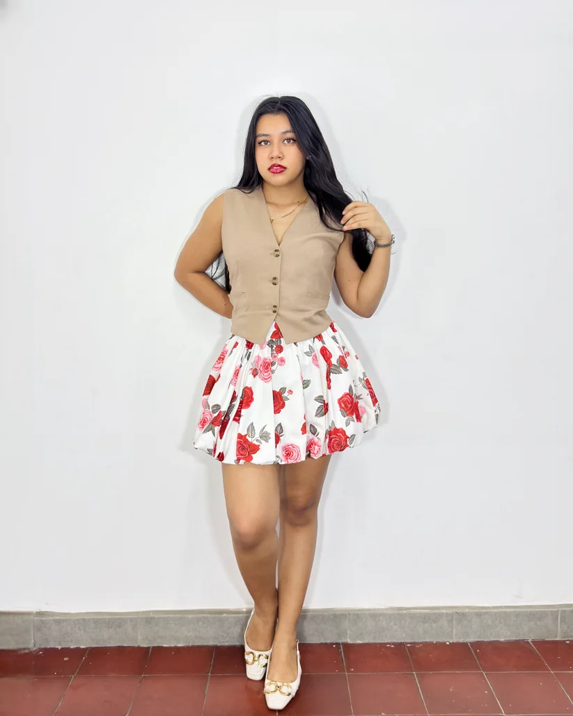 Falda mini Kendall blanca (S)