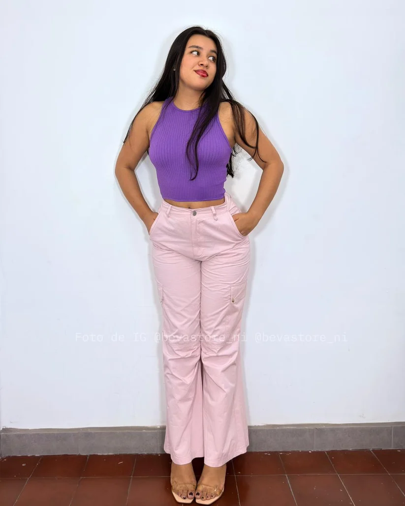 Pantalón Aurora rosa (S)