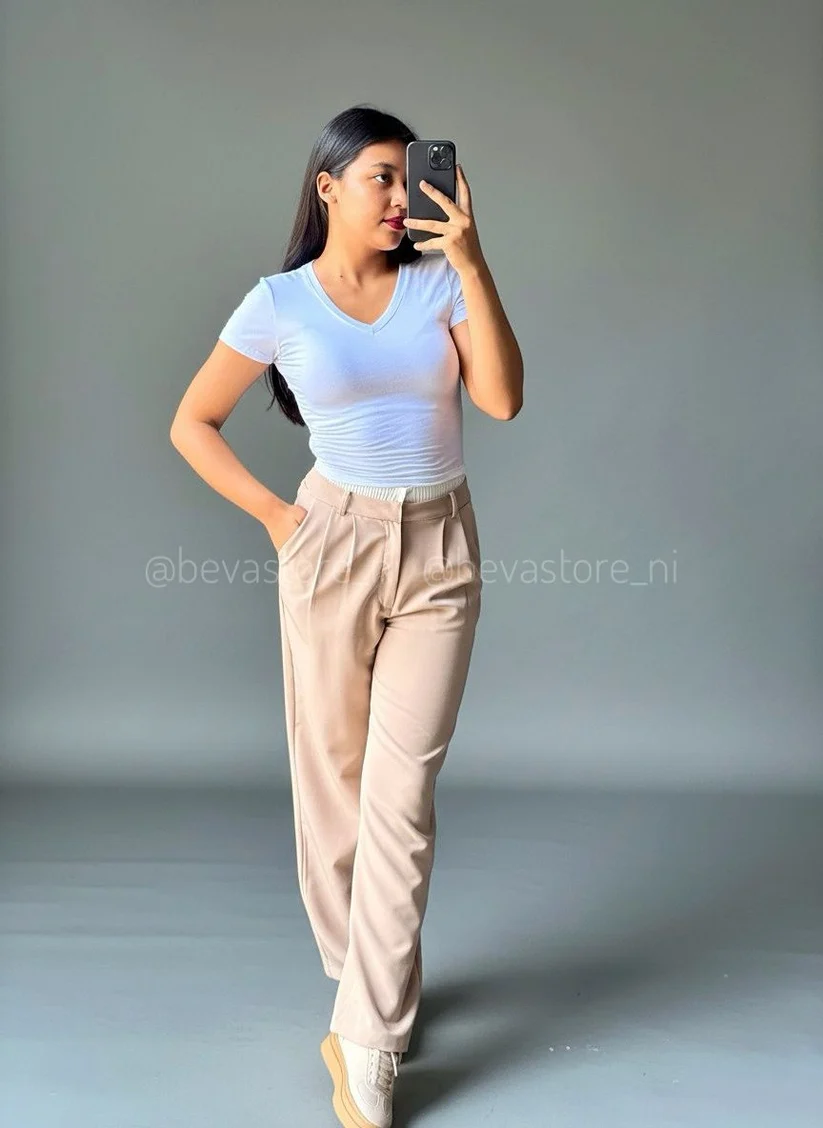 [1328] Crop top Yanzi blanco