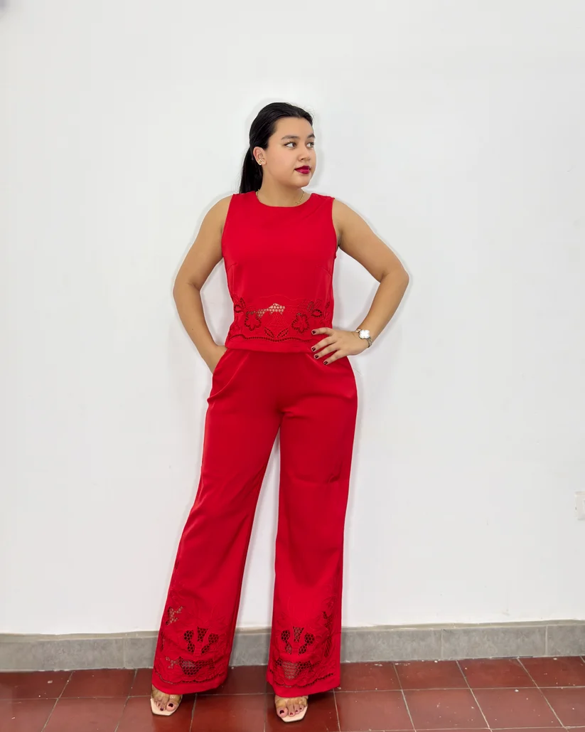 Conjunto Pamela rojo (S)