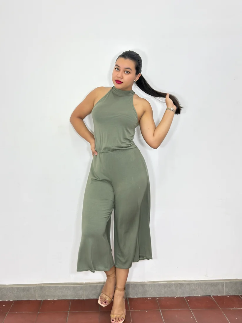 Enterizo Yahaira verde olivo (M)