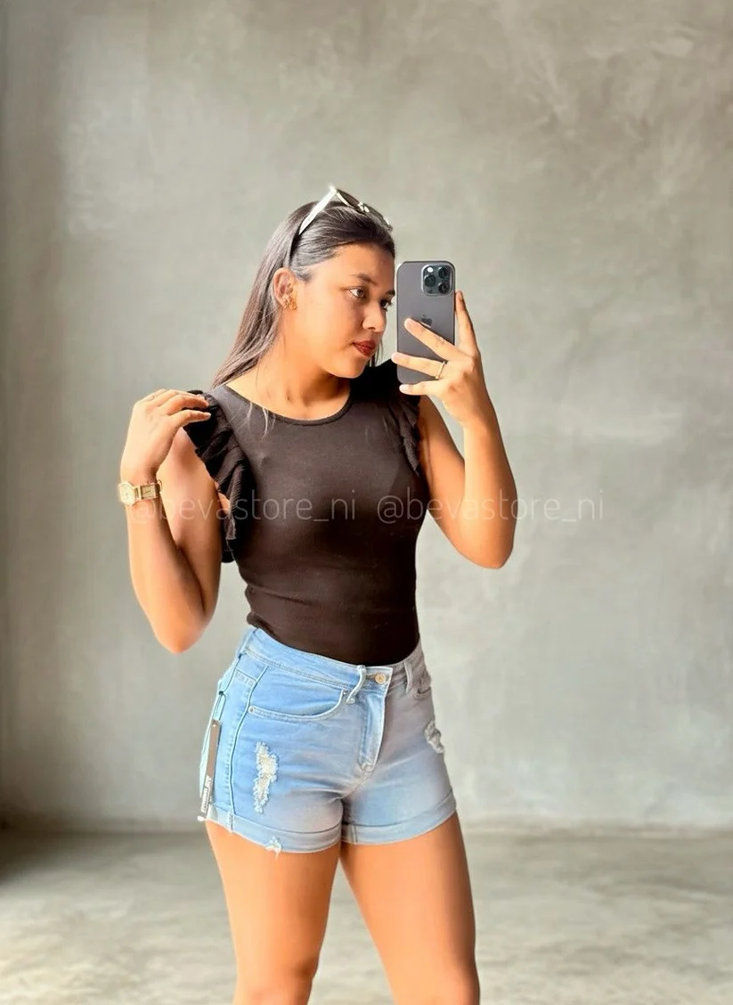 Short jeans Raquel celeste (S)