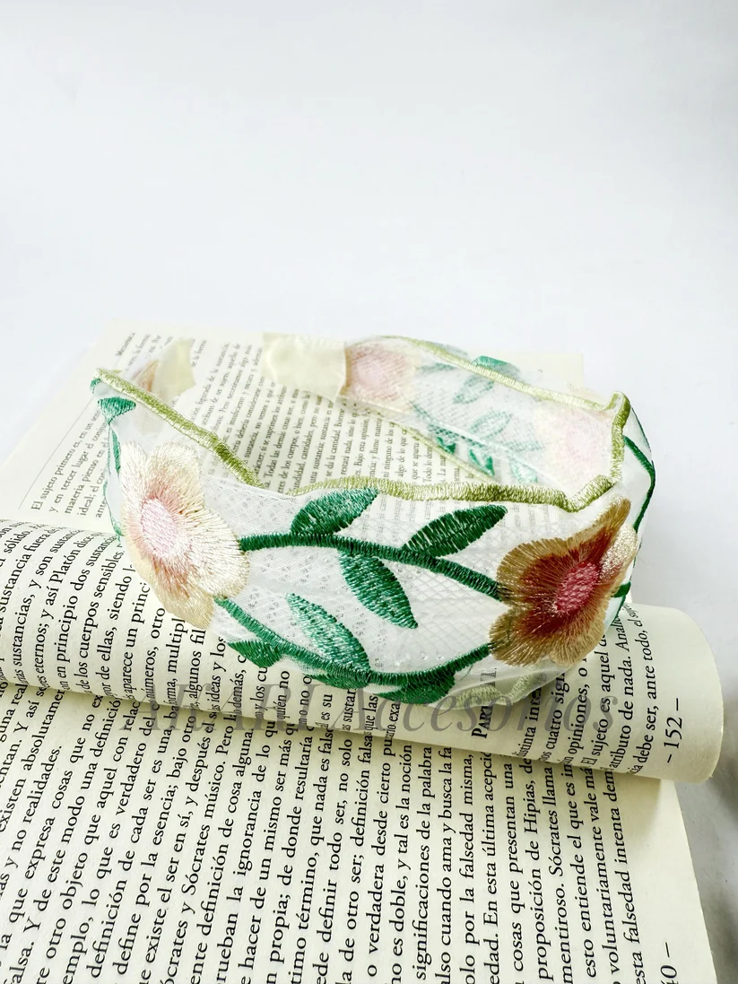 [1039] Diadema con estampado floral