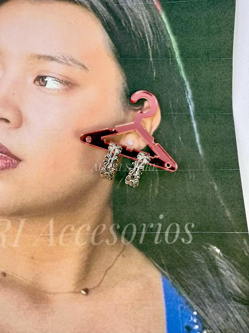 [2332] Aretes aro con flores