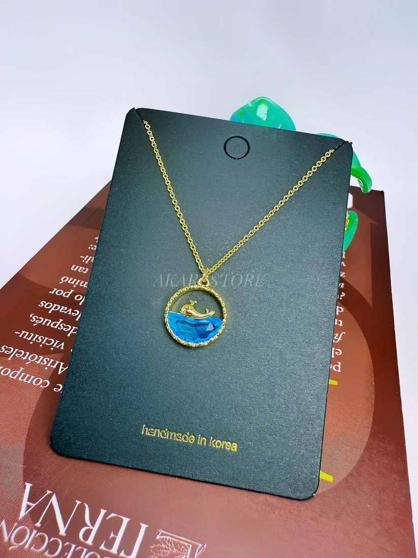 [2363] Cadena con Dije de Moneda con Delfín