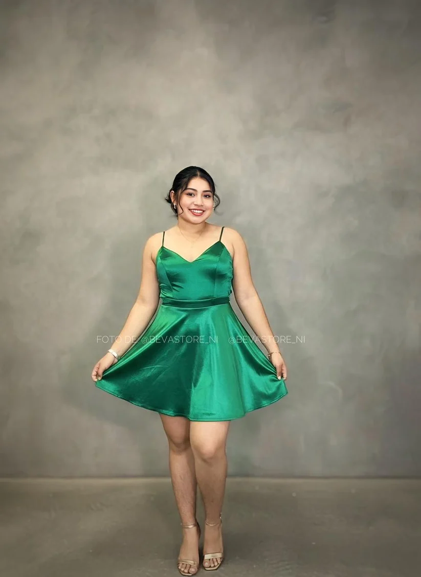 Vestido Stacy verde esmeralda