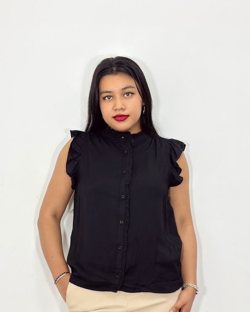 Blusa sin mangas Victoria negro