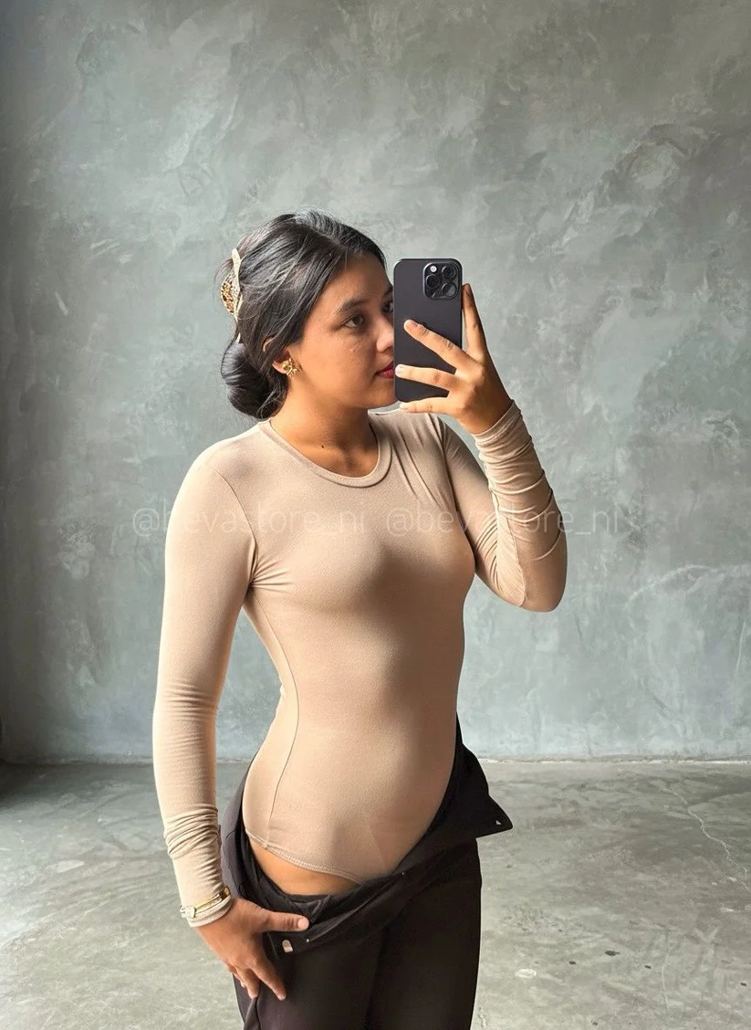BodySuit manga larga Soraya beige (S)