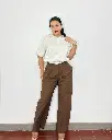 Blusa satinada Hanna marfil